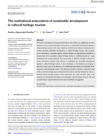 The institutional antecedents of sustainable development in cultural heritage tourism