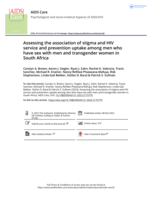 Assessing the association of stigma and HIV service and prevention uptake among men who have sex with men and transgender women in South Africa