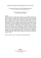 Rethinking work integrated learning pedagogy: Reflections post COVID-19