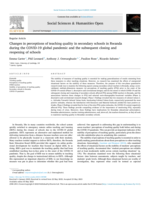 Changes in perceptions of teaching quality in secondary schools in Rwanda during the COVID-19 global pandemic and the subsequent closing and reopening of schools