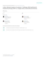 A meta-methods analysis of academics' challenges affecting research productivity during covid-19: Insights from a South African university