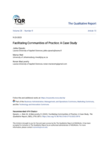 Facilitating communities of practice: A Case study