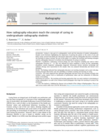 How radiography educators teach the concept of caring to undergraduate radiography students