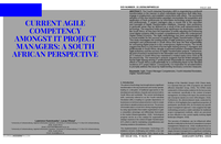 Current agile competency amongst it project managers: A South African perspective