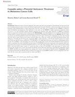 Cannabis sativa a potential anticancer treatment in melanoma cancer cells
