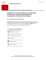 Adequacy of capacity building and stakeholder involvement in decentralized education management: Evidence from Ethiopia