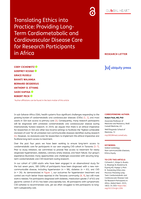Translating ethics into practice: Providing long-term cardiometabolic and cardiovascular disease care for research participants in Africa