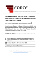 Stock management and sustainable financial performance of SMEs in the mobile industry in Cape Town, South Africa
