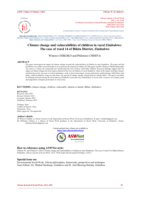 Climate change and vulnerabilities of children in rural Zimbabwe: The case of ward 14 of Bikita District, Zimbabwe