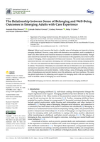 The relationship between sense of belonging and well-being outcomes in emerging adults with care experience