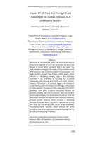 Impact of oil price and foreign direct investment on carbon emission in a developing country