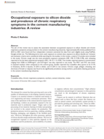 Occupational exposure to silicon dioxide and prevalence of chronic respiratory symptoms in the cement manufacturing industries: A review