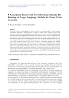 A conceptual framework for subdomain specific pre-training of large language models for green claim detection