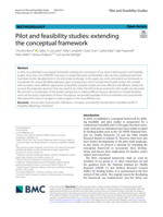 Pilot and feasibility studies: extending the conceptual framework
