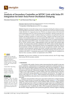 Analysis of secondary controller on MTDC link with solar PV integration for inter-area power oscillation damping