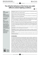 The refractive behaviour of the human eye under different ambient lighting conditions