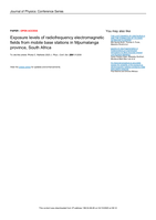 Exposure levels of radiofrequency electromagnetic fields from mobile base stations in Mpumalanga province, South Africa