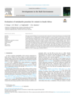 Evaluation of metakaolin pozzolan for cement in South Africa