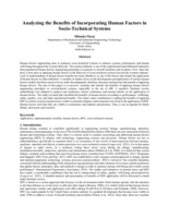 Analyzing the benefits of incorporating human factors in socio-technical systems