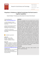 Drug abuse: A hindrance to optimal functioning of the rural learner’s cognitive capabilities