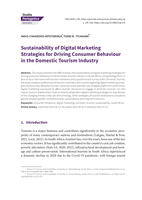 Sustainability of digital marketing strategies for driving consumer behaviour in the domestic tourism industry