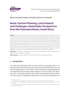 Route tourism planning, local impacts and challenges: Stakeholder perspectives from the panorama route, South Africa