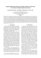 Language-independent sentiment labelling with distant supervision: A case study for English, Sepedi and Setswana