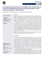 Co-opting small-scale fishers' knowledge with scientific data to improve understanding of fish community structures in the Lower Komati River, South Africa