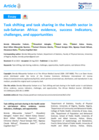 Task shifting and task sharing in the health sector in sub-Saharan Africa: Evidence, success indicators, challenges, and opportunities