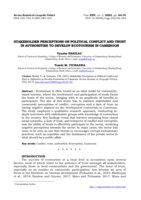 Stakeholder perceptions on political conflict and trust in authorities to develop ecotourism in Cameroon