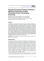 Principal component analysis of factors affecting construction project transaction costs in developing economies