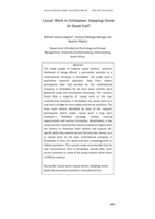 Casual work In Zimbabwe: Stepping-stone or dead-end?
