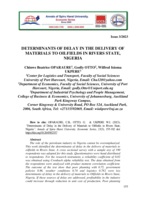 Determinants of delay in the delivery of materials to oilfields in rivers state, Nigeria