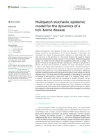 Multipatch stochastic epidemic model for the dynamics of a tick-borne disease