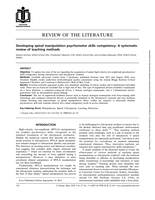 Developing spinal manipulation psychomotor skills competency: A systematic review of teaching methods