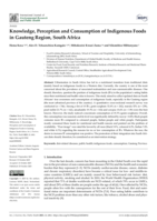 Knowledge, perception and consumption of indigenous foods in Gauteng Region, South Africa