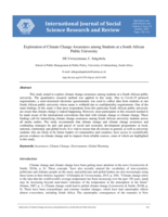 Exploration of climate change awareness among students at a South African public university
