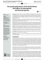 The postal performance of the South African Post Office: An international and local perspective