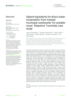 Salient ingredients for direct water reclamation from treated municipal wastewater for potable reuse: Diepsloot Township case study