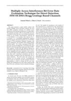 Multiple access interference bit error rate evaluation technique for direct detection FFH-OCDMA bragg gratings based channels