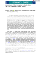 Determinants of bias perceptions in South Africa: The&nbsp;case of a highly unequal society