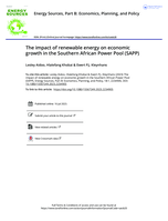 The impact of renewable energy on economic growth in the Southern African Power Pool (SAPP)