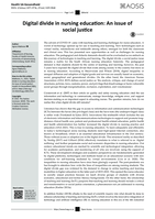 Digital divide in nursing education: An issue of social justice