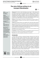 The role of African airlines in air transport liberalisation