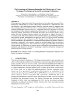 The perceptions of educators regarding the effectiveness of exam technique workshops on grade 12 Accounting performance