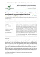 The impacts of perceived leadership integrity, psychological safety, and organizational culture in sustaining employee voice