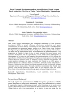  Local economic development and the agencification of South African local authorities: The case of Thaba Chweu Municipality, Mpumalanga