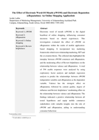 The effect of electronic Word-Of-Mouth (eWOM) and electronic Reputation (eReputation): An online shopping application