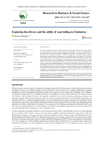 Exploring the drivers and the utility of road tolling in Zimbabwe