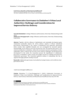 Collaborative governance in Zimbabwe's urban local authorities: Challenges and considerations for improved service delivery
